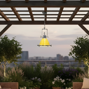 Wiska Maritime Aluminum Yellow Powder Coated Hanging Cargo Pendant light Fixture