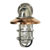 Nautical Marine Bulkhead Light Swan Style Aluminum Wall Light Copper Shade 2 pieces