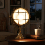 NAUTICAL VINTAGE STYLE SEARCH CARGO SPOT ALUMINIUM & BRASS ANTIQUE LIGHT