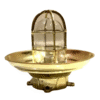 Nautical Ship Marine Brass Bulkhead Ceiling Light Fixture – Shade & Junction Box