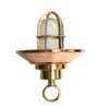 Nautical Marine Solid Brass Bulkhead Pendant Hanging Ship Cargo Light With Shade