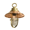 Nautical Marine Solid Brass Bulkhead Pendant Hanging Ship Cargo Light With Shade