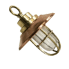 Nautical Marine Solid Brass Bulkhead Pendant Hanging Ship Cargo Light With Shade