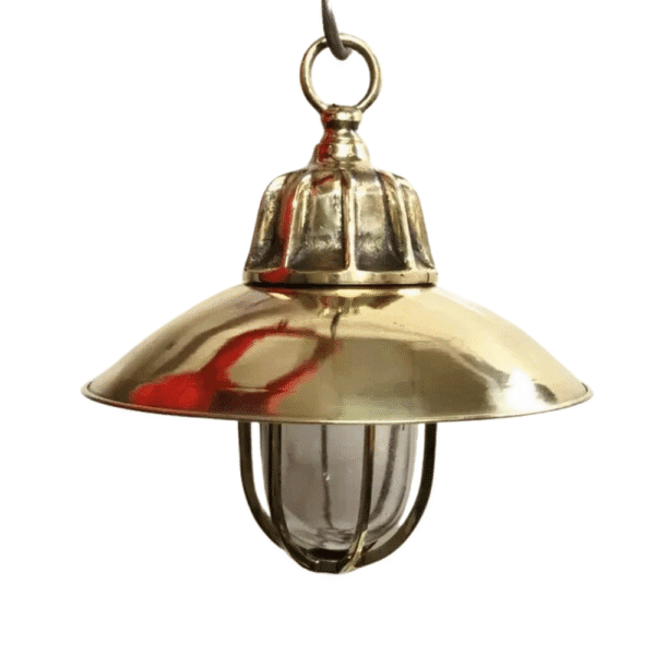 Nautical Marine Antique Bulkhead Ceiling Brass Hanging New Light with Shade