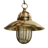 Nautical Marine Antique Bulkhead Ceiling Brass Hanging New Light with Shade