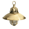 Nautical Marine Antique Bulkhead Ceiling Brass Hanging New Light with Shade