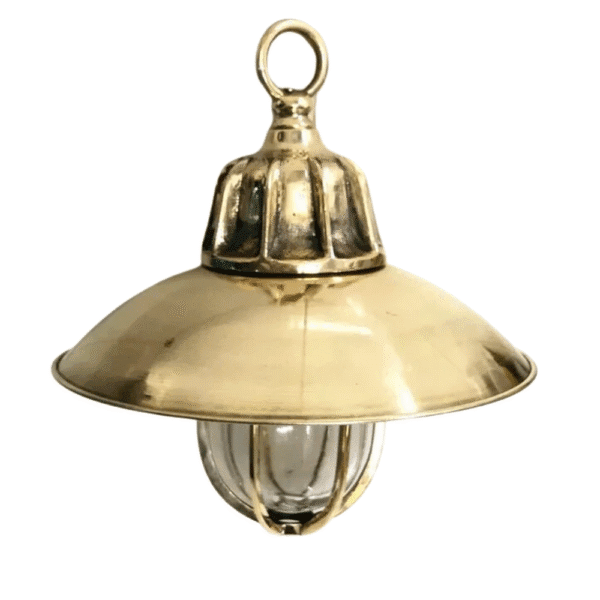 Nautical Marine Antique Bulkhead Ceiling Brass Hanging New Light with Shade