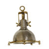 ANTIQUE EXTERIOR PENDANT HANGING LIGHT FIXTURE NAUTICAL ALUMINUM & BRASS