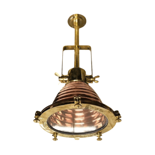 Nautical Marine Copper And Brass Ship Hanging Cargo Pendant Spot Light