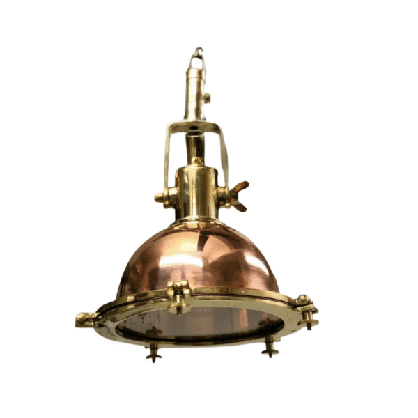 Nautical Marine Copper & Brass Ship Hanging Cargo Pendant Spot Light