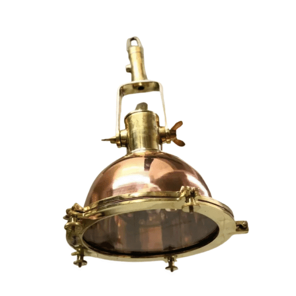 Nautical Marine Copper & Brass Ship Hanging Cargo Pendant Spot Light
