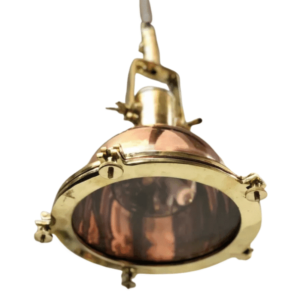Nautical Marine Copper & Brass Ship Hanging Cargo Pendant Spot Light