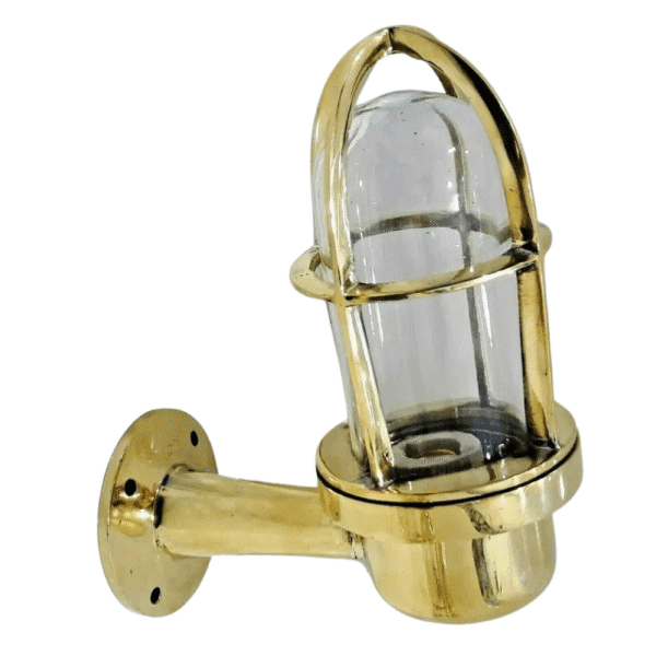 Nautical Marine Brass Ship Wall Sconce Passageway Bulkhead Light