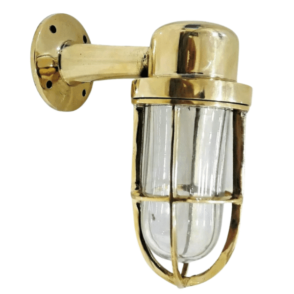 Nautical Marine Brass Ship Wall Sconce Passageway Bulkhead Light
