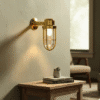 Nautical Marine Brass Ship Wall Sconce Passageway Bulkhead Light
