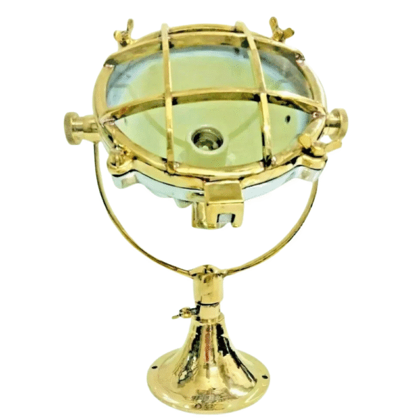 NAUTICAL VINTAGE STYLE SEARCH CARGO SPOT ALUMINIUM & BRASS ANTIQUE LIGHT