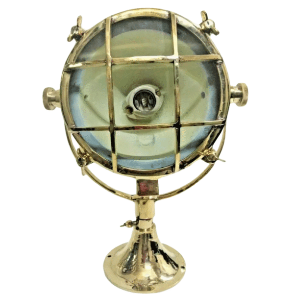 NAUTICAL VINTAGE STYLE SEARCH CARGO SPOT ALUMINIUM & BRASS ANTIQUE LIGHT