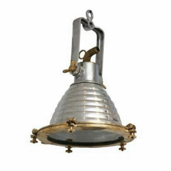 Nautical Aluminium & Brass Smooth Cargo Wiska Ceiling Pendant Spot Light