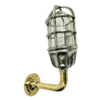 Nautical Vintage Style Bulkhead Passage Way Aluminium & Brass Arm Light 2 pieces