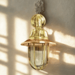 Nautical Marine Bulkhead Brass Wall Passageway Ship Light & Copper Shade