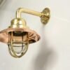 Brass & Copper Bulkhead Wall Light Vintage Nautical Industrial Sconce Lamp