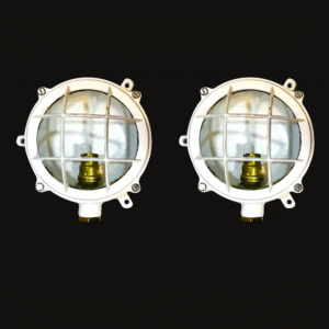 NAUTICAL VINTAGE STYLE PASSAGE WAY BULKHEAD DECK ALUMINUM LIGHT 2 pieces