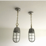 Nautical Vintage Style Bulkhead Pair Aluminum Hanging Light