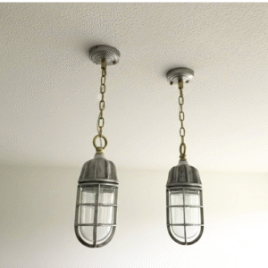 Nautical Vintage Style Bulkhead Pair Aluminum Hanging Light