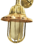 Nautical Marine Bulkhead Brass Wall Passageway Ship Light & Copper Shade