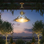 Reclaimed Nautical Aluminum/Brass Smooth Cargo Pendant/Wall/Ceiling/Spot Light