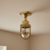 Maritime Post Mounted Brass Bulkhead Ceiling Nautical Light