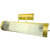 Vintage Brass Light with Clear Glass | Art Deco Horizontal Wall Lamp