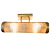 Vintage Brass Light with Clear Glass | Art Deco Horizontal Wall Lamp