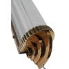 Antique Brass Art Deco Wall Lights with Twisted Frosted Glass Rods | Pair of Vintage Sconces