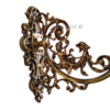 Pair of Antique Brass Victorian Wall Lamps with Frosted Glass Shades | Ornate Vintage Sconces