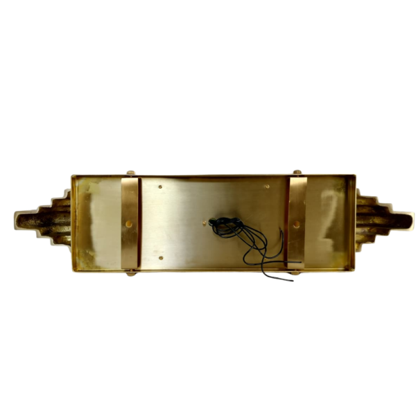Pair of Art Deco Green & Milk Glass Tube Wall Sconces with Brass Finish | Vertical Wall Lights