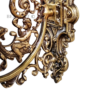 Pair of Vintage Brass Wall Sconces with Cut Clear Glass Shades | Ornate Victorian Style Lamps