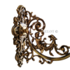 Pair of Vintage Brass Wall Sconces with Cut Clear Glass Shades | Ornate Victorian Style Lamps