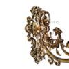 Pair of Vintage Brass Wall Sconces with Cut Clear Glass Shades | Ornate Victorian Style Lamps