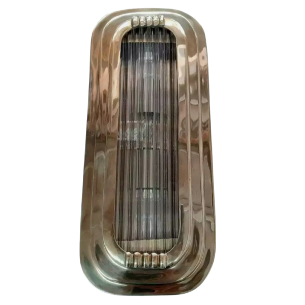 Art Deco Brass Wall Light with Clear Glass Rods | Vintage Geometric Sconce Lamp