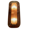 Art Deco Brass Wall Light with Clear Glass Rods | Vintage Geometric Sconce Lamp