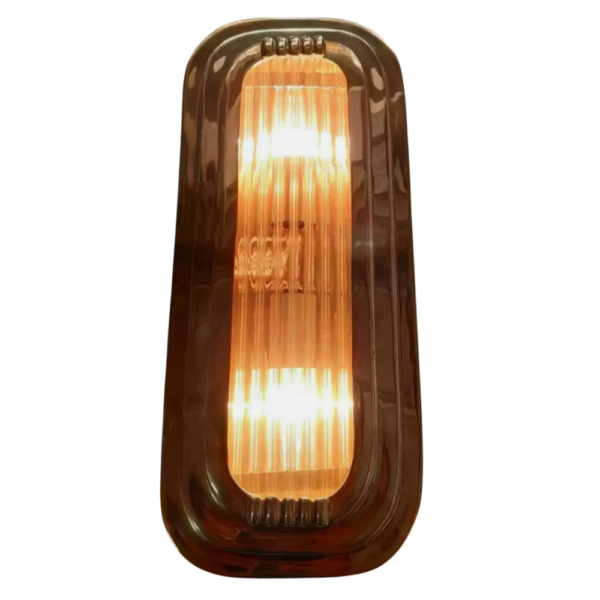 Art Deco Brass Wall Light with Clear Glass Rods | Vintage Geometric Sconce Lamp