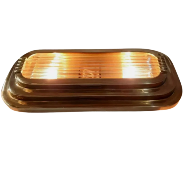 Art Deco Brass Wall Light with Clear Glass Rods | Vintage Geometric Sconce Lamp